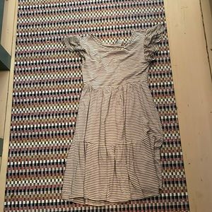 Olivia Sage black and white striped dress size XS (model 5’6”)